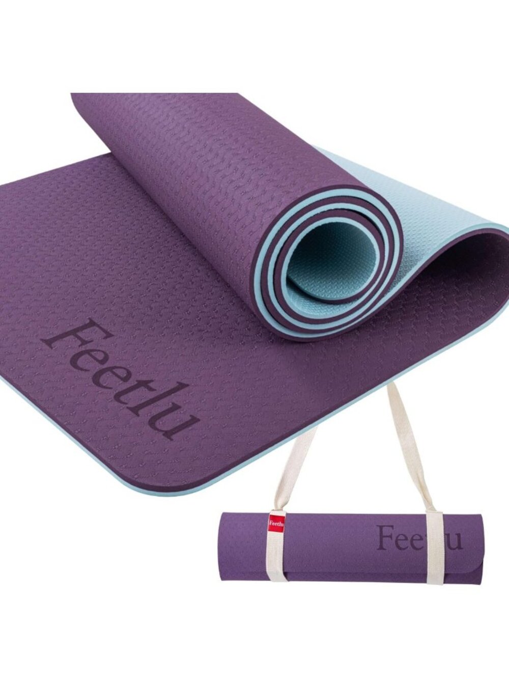 Extra Thick 10mm Non-Slip Yoga Mat 72"x24" with Carry Strap for Comfort